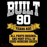 Built 90th Birthday All Original Part Flatbill Hat