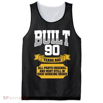 Built 90th Birthday All Original Part Mesh Reversible Basketball Jersey Tank
