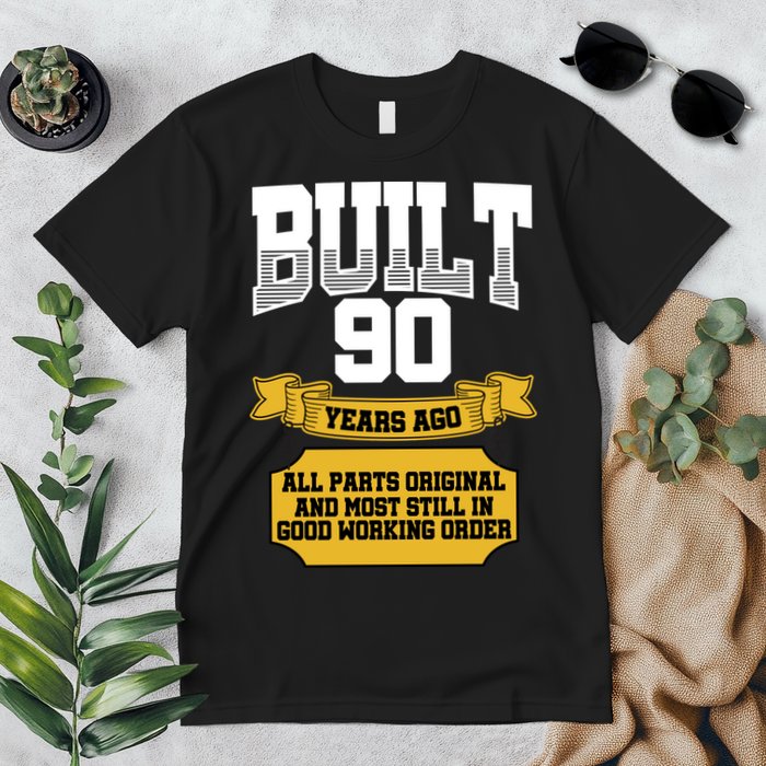 Built 90th Birthday All Original Part Premium T-Shirt