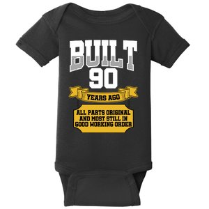 Built 90th Birthday All Original Part Baby Bodysuit