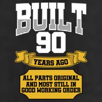 Built 90th Birthday All Original Part Golf Towel