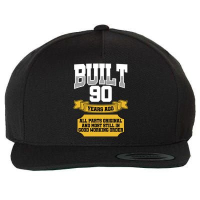 Built 90th Birthday All Original Part Wool Snapback Cap