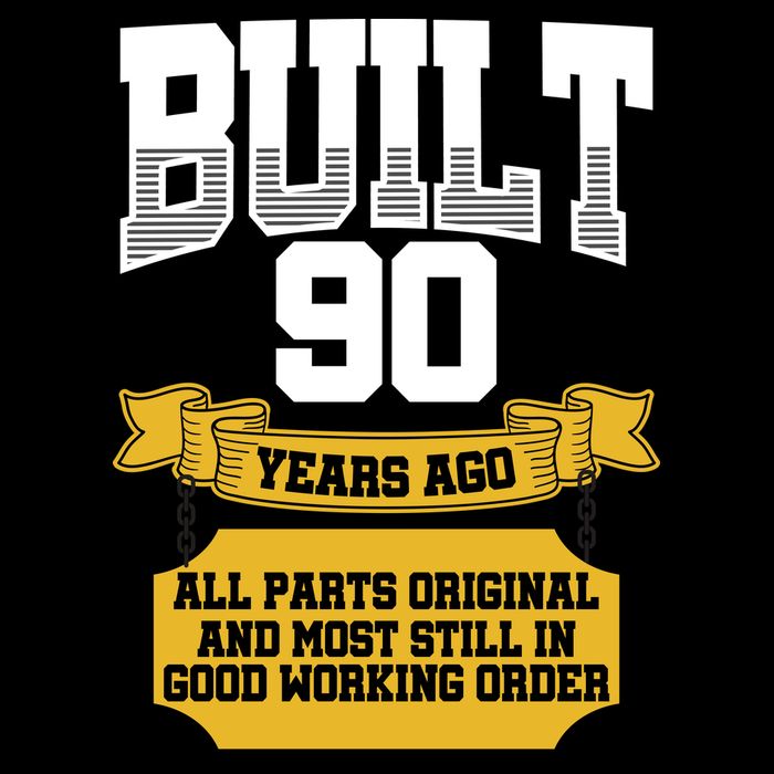 Built 90th Birthday All Original Part Kids T-Shirt