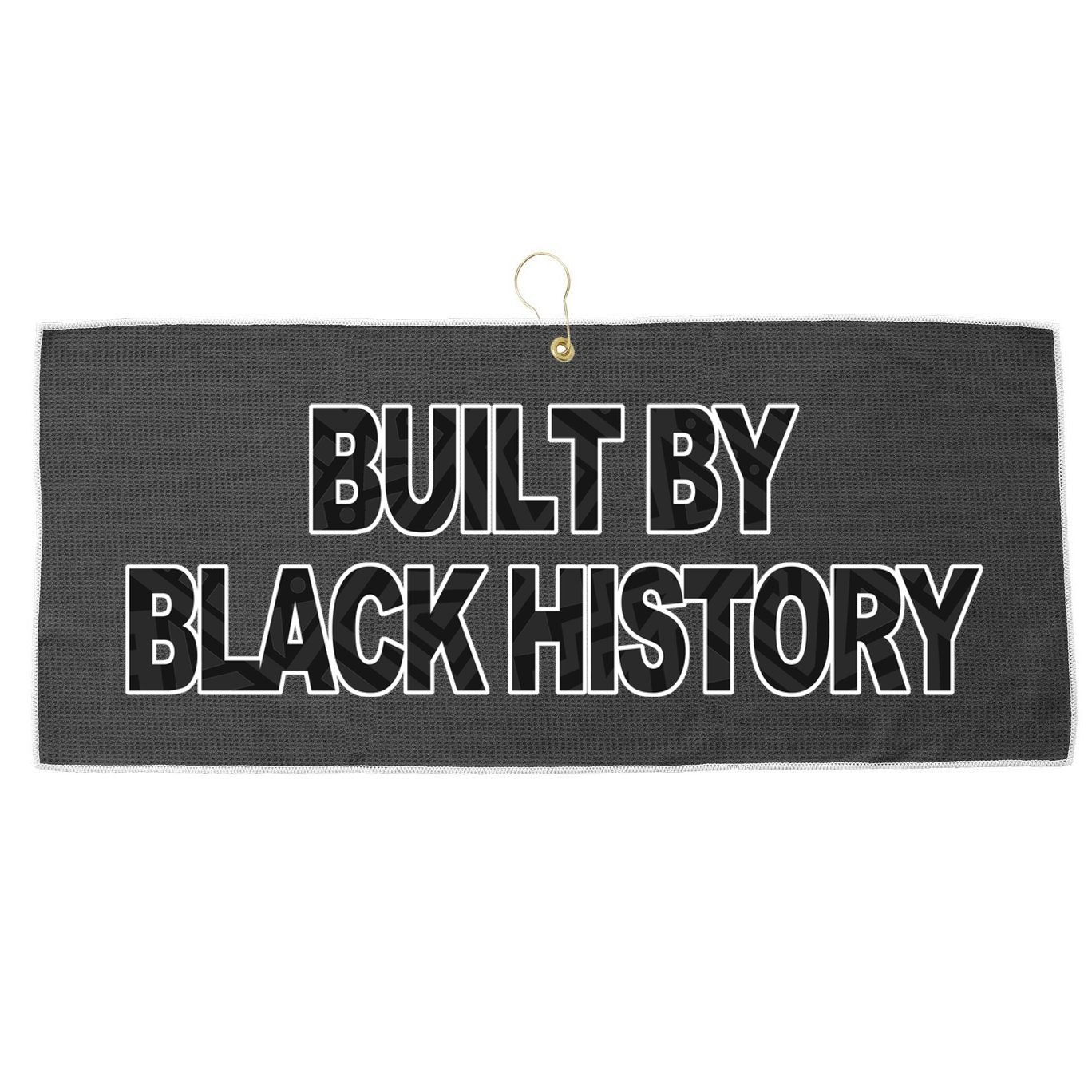 Built By Black History Large Microfiber Waffle Golf Towel