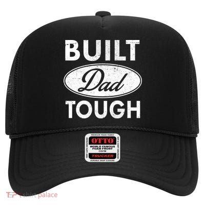 Built Dad Tough Car Logo High Crown Mesh Back Trucker Hat
