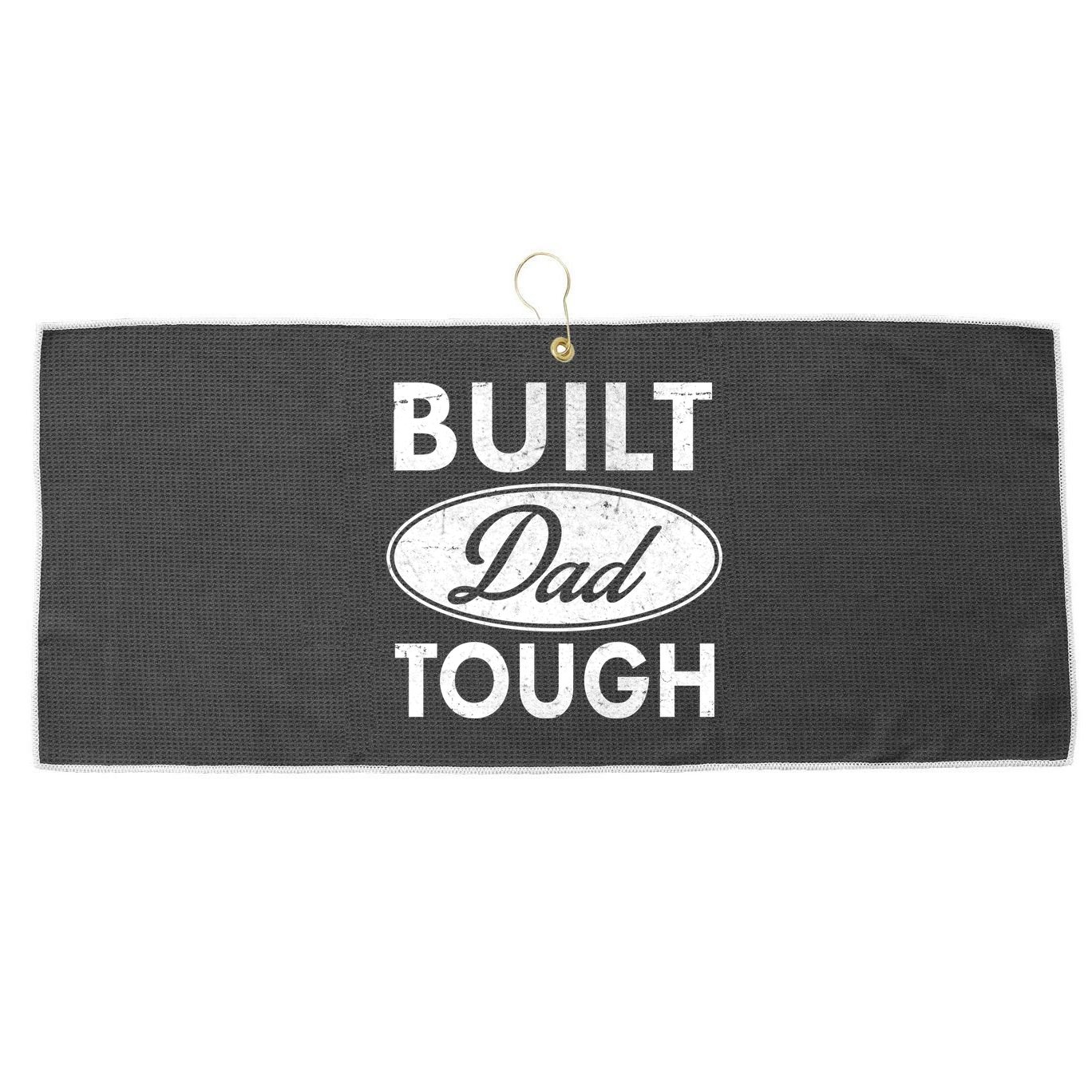 Built Dad Tough Car Logo Large Microfiber Waffle Golf Towel