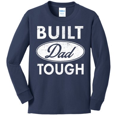 Built Dad Tough Car Logo Kids Long Sleeve Shirt