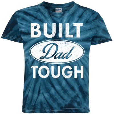 Built Dad Tough Car Logo Kids Tie-Dye T-Shirt