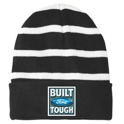 Built Ford Tough Striped Beanie with Solid Band