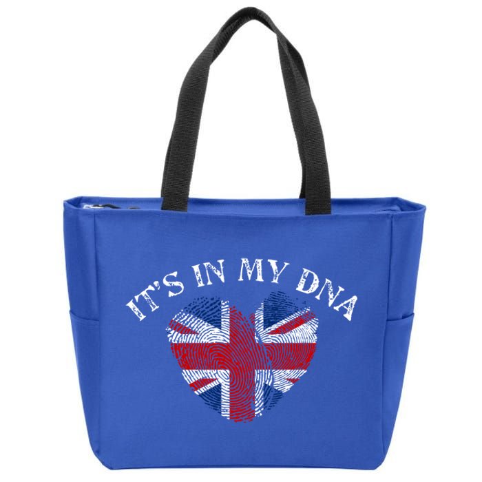 British Union Jack Dna Uk Flag Gift Cool Gift Zip Tote Bag