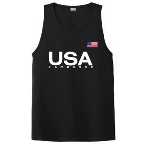 Big Usa Lacrosse Flag Gift PosiCharge Competitor Tank