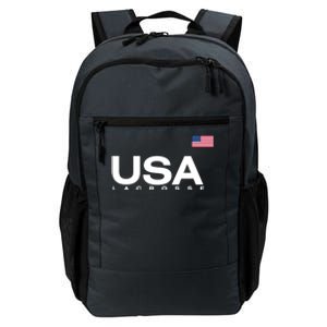 Big Usa Lacrosse Flag Gift Daily Commute Backpack