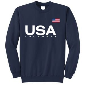 Big Usa Lacrosse Flag Gift Sweatshirt