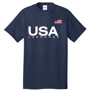 Big Usa Lacrosse Flag Gift Tall T-Shirt