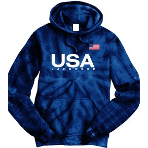 Big Usa Lacrosse Flag Gift Tie Dye Hoodie