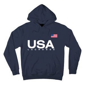 Big Usa Lacrosse Flag Gift Tall Hoodie