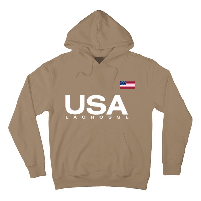 Big Usa Lacrosse Flag Gift Hoodie