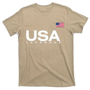 Big Usa Lacrosse Flag Gift T-Shirt