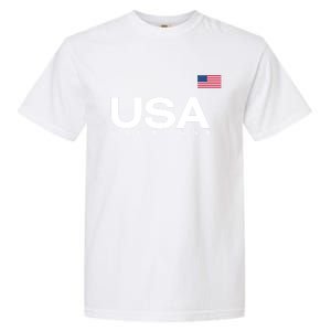 Big Usa Lacrosse Flag Gift Garment-Dyed Heavyweight T-Shirt