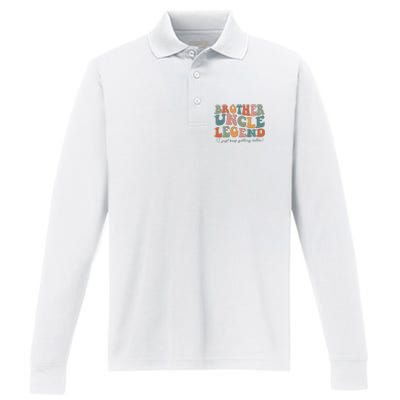 Brother Uncle Legend I Just Keep Getting Better Performance Long Sleeve Polo