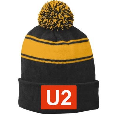 Berlin Ubahn Line Souvenir Keepsake Stripe Pom Pom Beanie