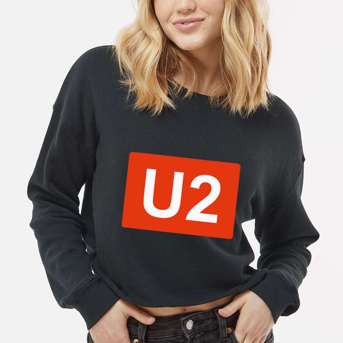 Berlin Ubahn Line Souvenir Keepsake Cropped Pullover Crew