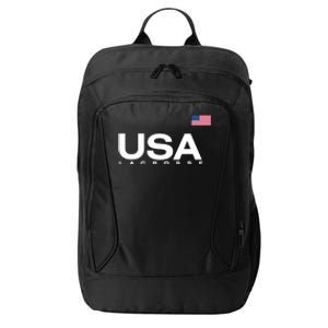 Big Usa Lacrosse Flag Gift City Backpack