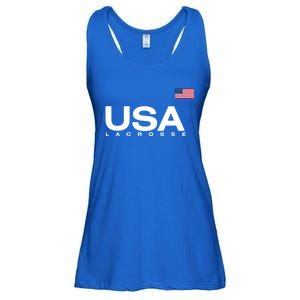 Big Usa Lacrosse Flag Gift Ladies Essential Flowy Tank