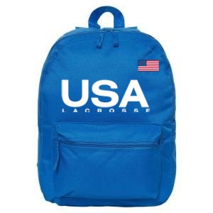 Big Usa Lacrosse Flag Gift 16 in Basic Backpack