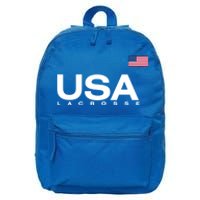 Big Usa Lacrosse Flag Gift 16 in Basic Backpack