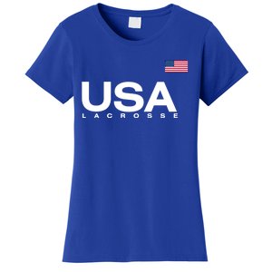 Big Usa Lacrosse Flag Gift Women's T-Shirt