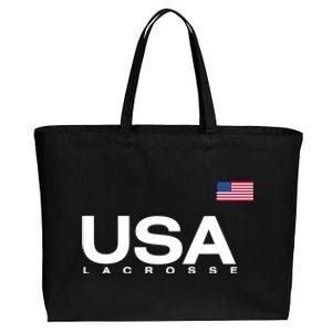 Big Usa Lacrosse Flag Gift Cotton Canvas Jumbo Tote