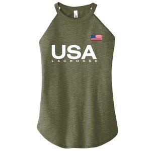 Big Usa Lacrosse Flag Gift Women's Perfect Tri Rocker Tank