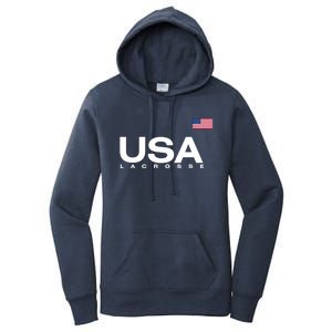 Big Usa Lacrosse Flag Gift Women's Pullover Hoodie