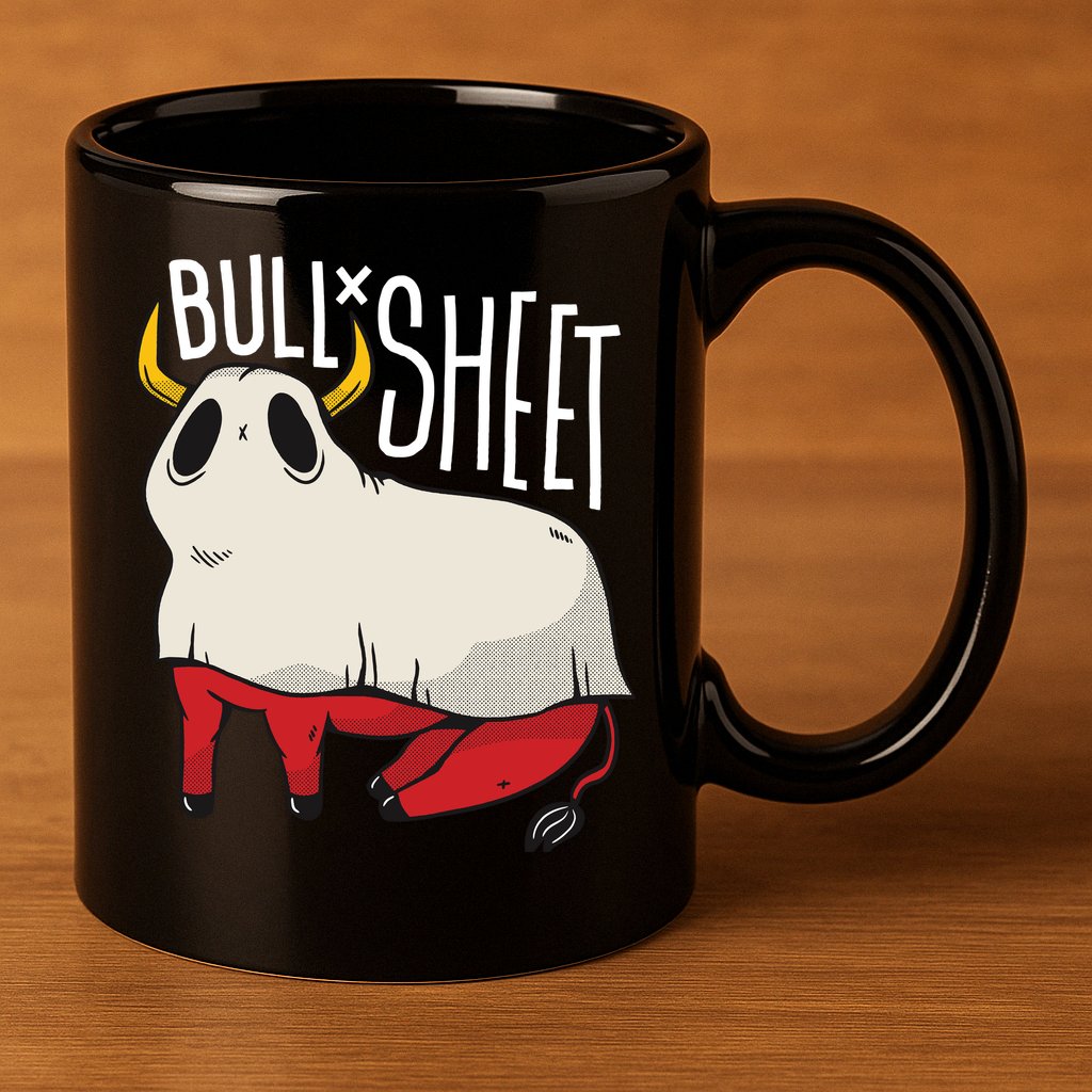 Bull Sheet 11oz C Handle Ceramic Mug