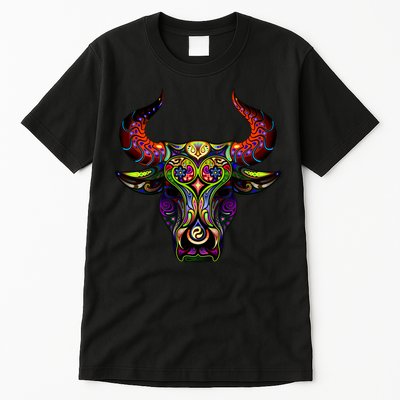 Bull Silhouette Head and Horns Tall T-Shirt