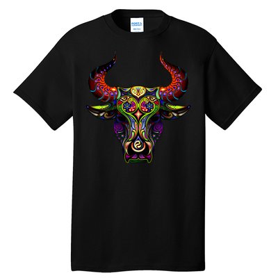 Bull Silhouette Head and Horns Tall T-Shirt