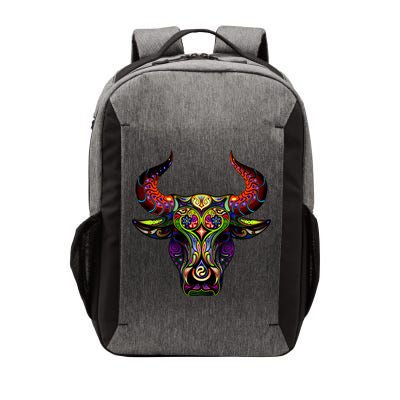 Bull Silhouette Head and Horns Vector Backpack