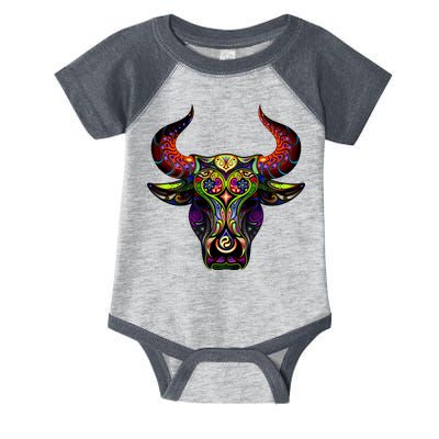 Bull Silhouette Head and Horns Infant Baby Jersey Bodysuit