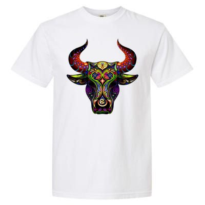 Bull Silhouette Head and Horns Garment-Dyed Heavyweight T-Shirt