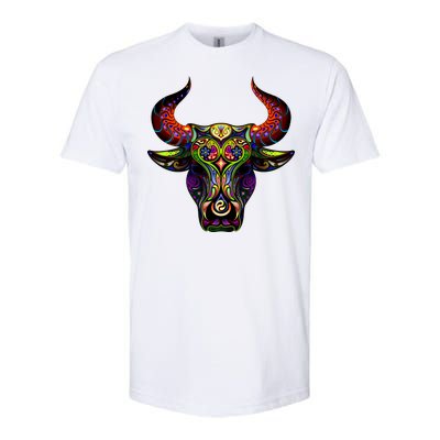 Bull Silhouette Head and Horns Softstyle CVC T-Shirt