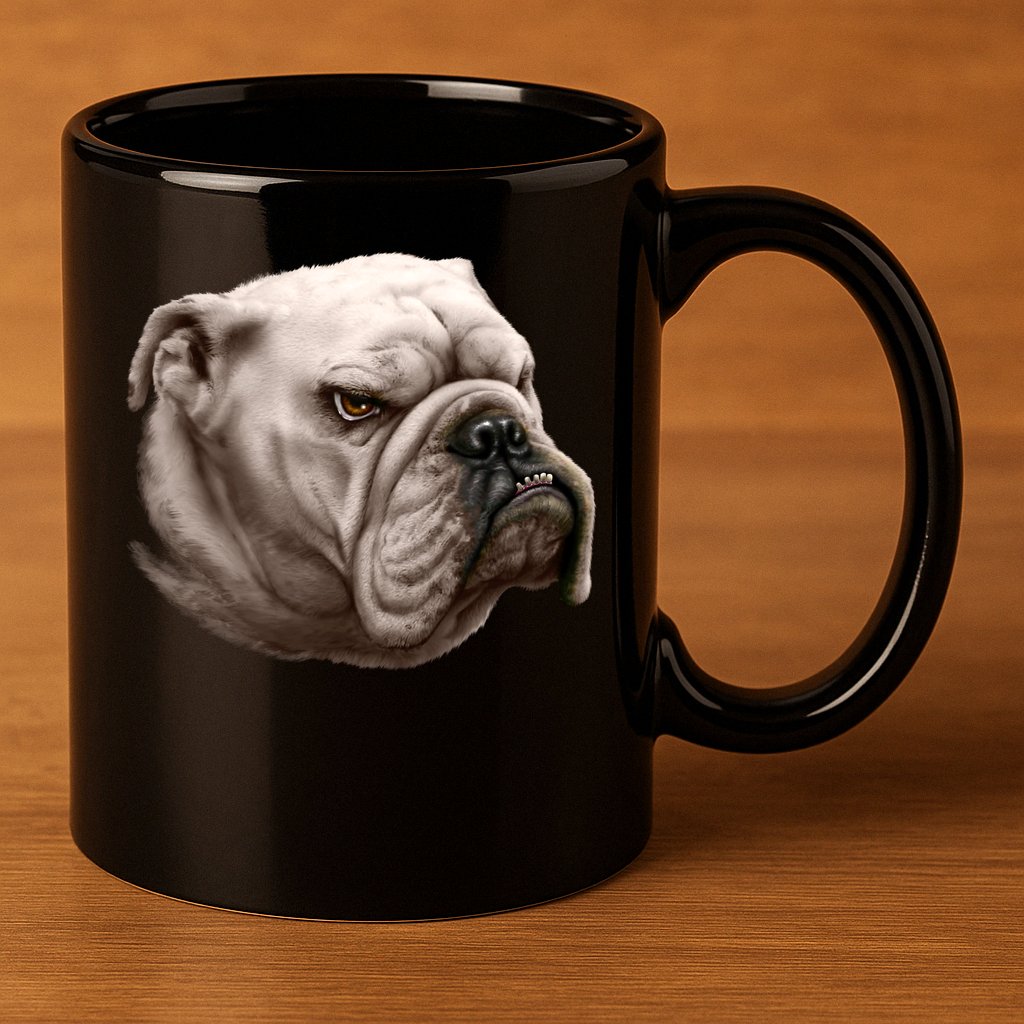 Bulldog 11oz C Handle Ceramic Mug