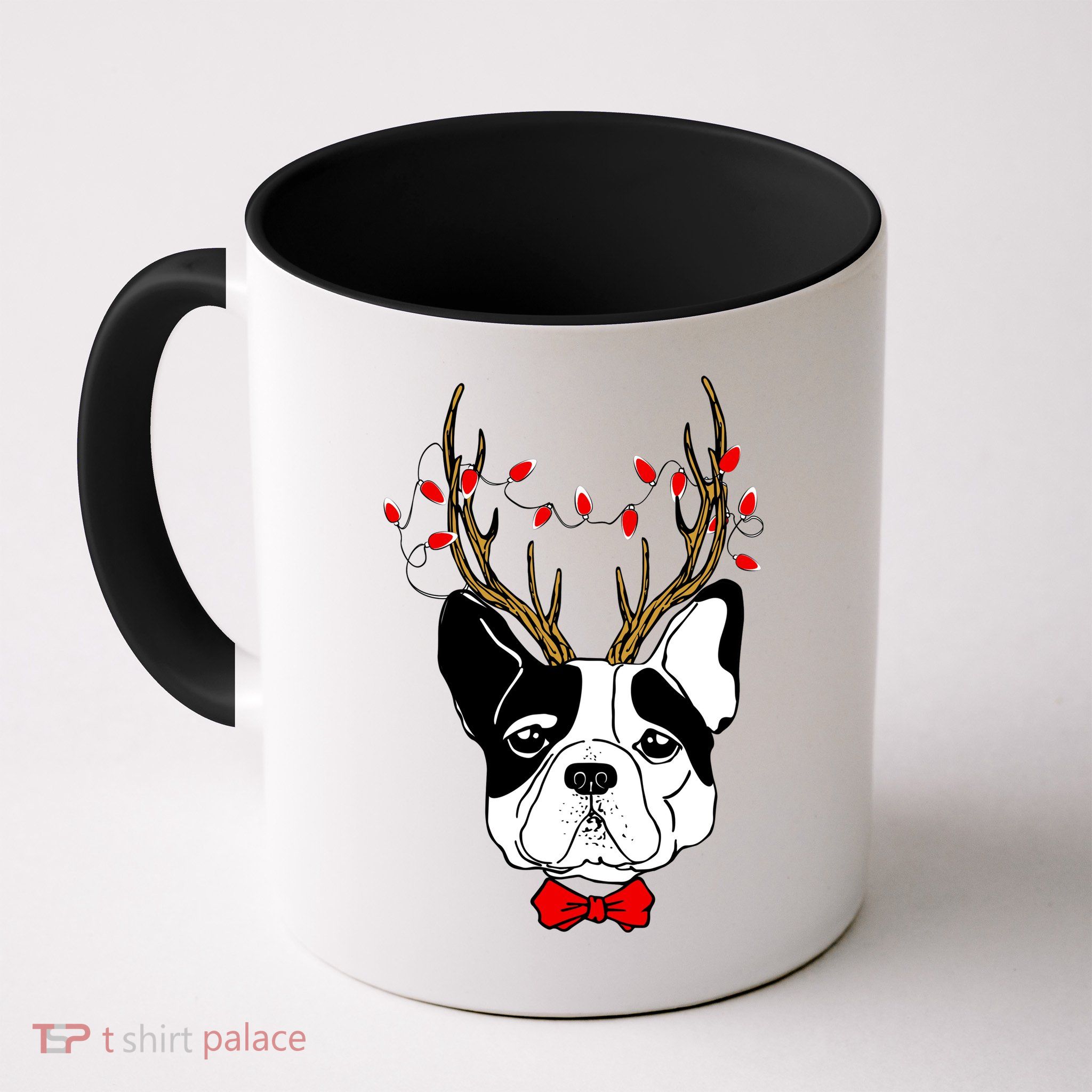 Bulldog Deer Antlers Mug