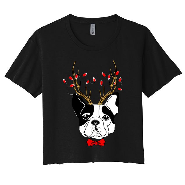 Bulldog Deer Antlers Crop Top