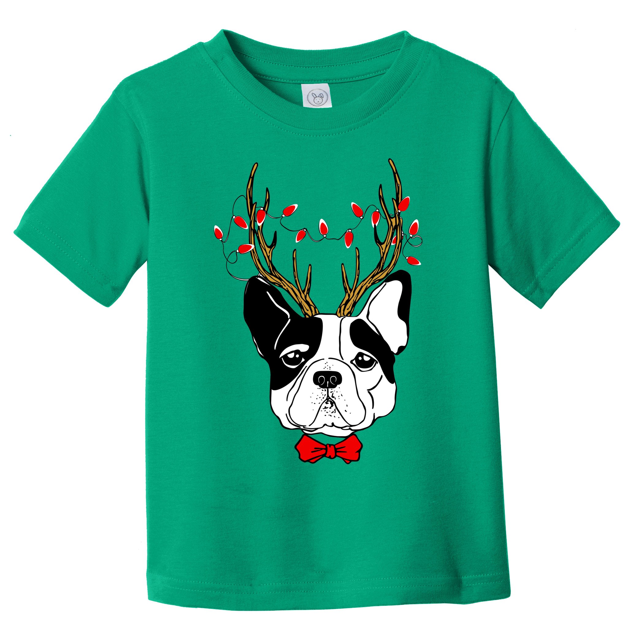 Bulldog Deer Antlers Toddler T-Shirt