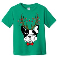 Bulldog Deer Antlers Toddler T-Shirt