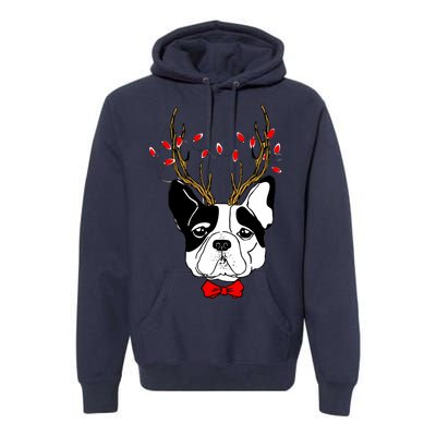 Bulldog Deer Antlers Premium Hoodie