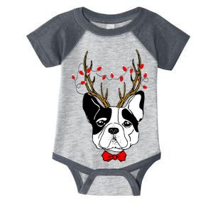 Bulldog Deer Antlers Infant Baby Jersey Bodysuit