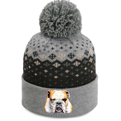 Bulldog Face Front The Baniff Cuffed Pom Beanie