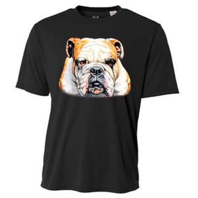 Bulldog Face Front Cooling Performance Crew T-Shirt